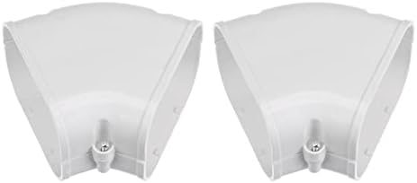 PATIKIL 4 Inch PVC Line Cover 2 Pack White