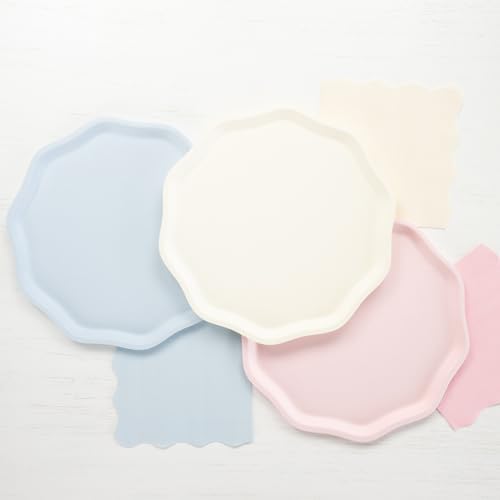 Bonjour Fete Sky Blue Compostable Dinner Plates Pack of 8