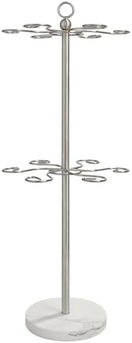GZILA Countertop Wine Glass Holder with 12 Slots and Marble Base