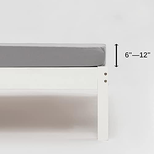 NY HOME Cot Size Fitted Sheet Only - Light Gray