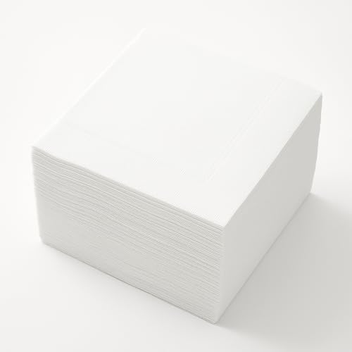 White Cocktail Napkins 200 Count 2-Ply Soft Absorbent