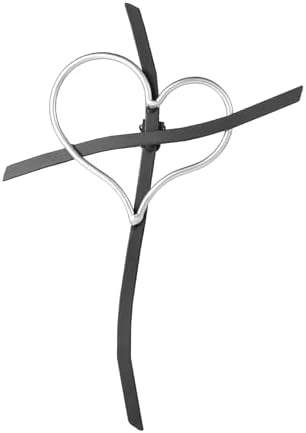 Imerance Wall Cross 12 Inch Love Metal Silver