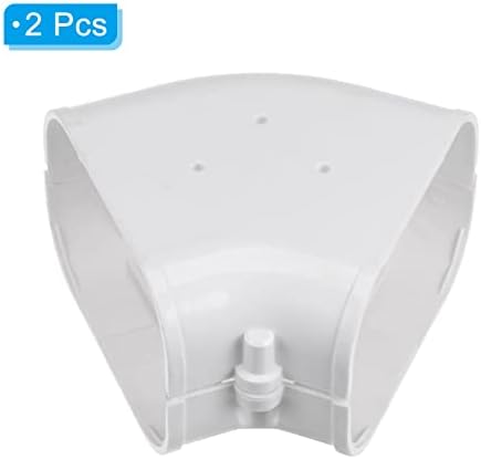 PATIKIL 4 Inch PVC Line Cover 2 Pack White