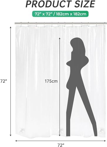 AmazerBath White Waffle Shower Curtain Heavy Duty