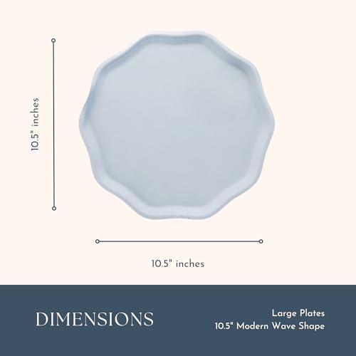 Bonjour Fete Sky Blue Compostable Dinner Plates Pack of 8