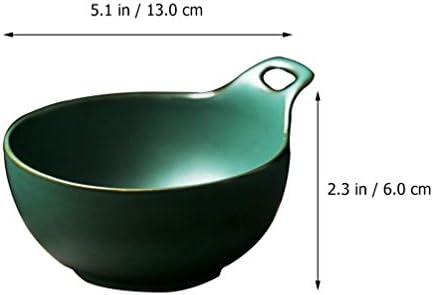 Hemoton Ceramic Ice Cream Bowl Decorative Salad Dish