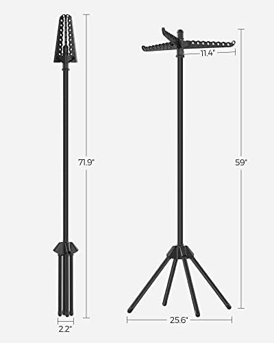 SONGMICS 59 Inch Folding Laundry Drying Rack with 3 Rotatable Arms