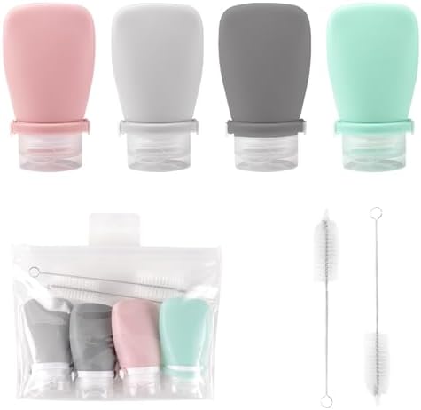 4Pcs Squeeze Salad Dressing Bottles with Bandage and Leakproof Storage