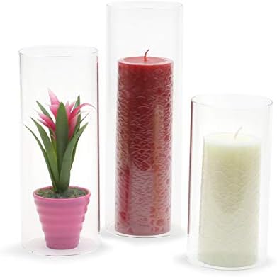 WGVI Hurricane Candle Holder Sleeve Clear Glass 4x8
