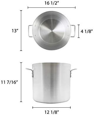 24 Quarts Aluminum Stock Pot with Riveted Handles