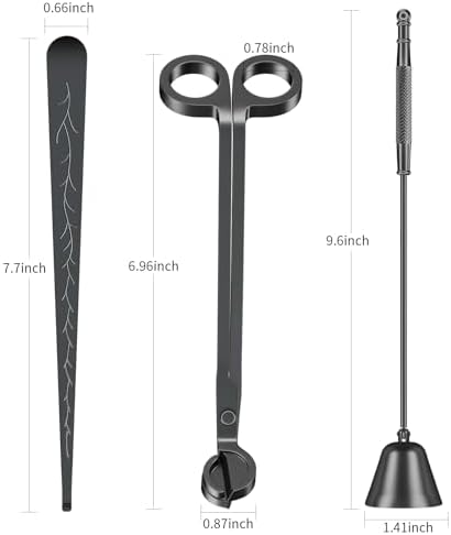 Calary 3 in 1 Candle Care Kit - Black