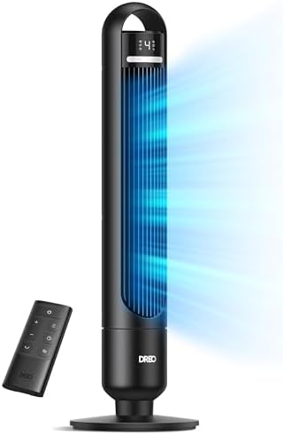 Dreo Tower Fan for Bedroom with 4 Speeds and 3 Modes