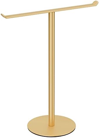 Gold Hand Towel Stand T-Shape Holder for Bathroom and Kitchen