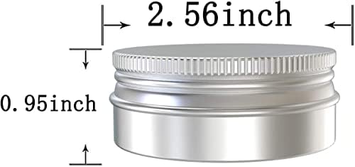 20 Pcs 2 Ounce Aluminum Tin Jars with Screw Lid