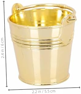Unomor 10pcs Mini Snack Buckets Wedding Candy Boxes with Handle Party Supplies