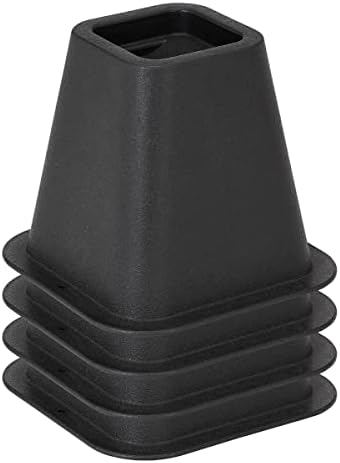 Simplify 6 Inch Bed Riser Pack of 4 Black