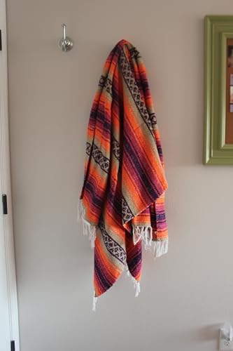 Del Mex Classic Mexican Blanket 70x50 Pink Orange