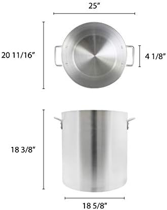 100 Quart Aluminum Stock Pot with Handles