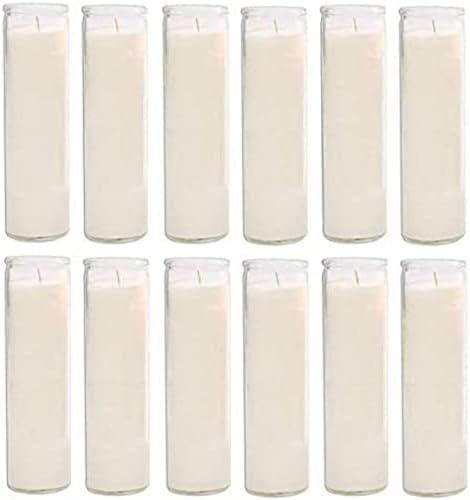 Brilux Glass Assorted Religious Candles White Case of 12