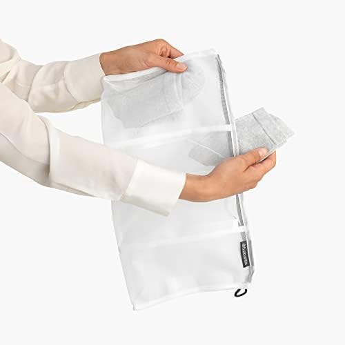 Brabantia Mesh Zip Up Laundry Socks Bag - White