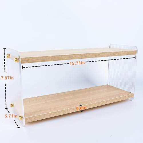 Coffee Counter Organizer with 2 Tiers and Mug Hooks