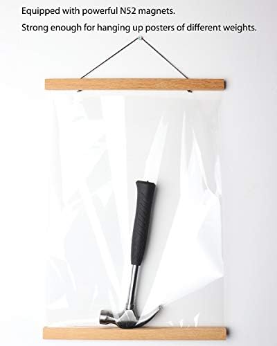 FALAMON Teak Wood Magnetic Poster Frame Hanger
