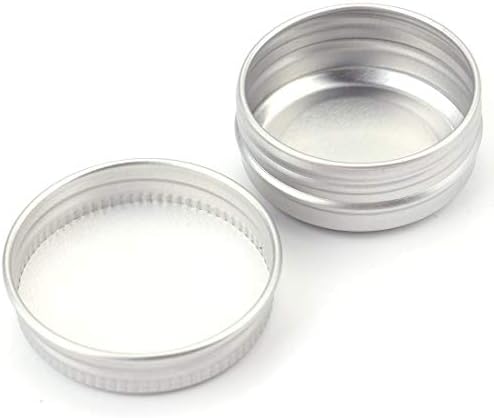 Tosnail 96 Pack Mini Round Aluminum Tins with Screw Lids