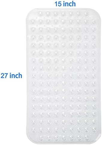 AmazerBath Bath Tub Mat - Non Slip with Suction Cups and Drain Holes