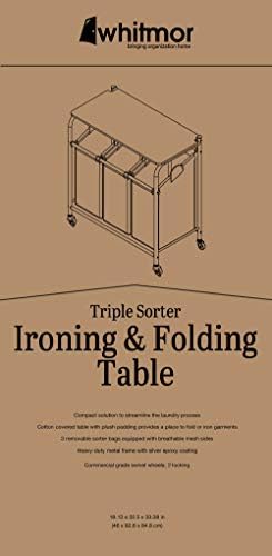 Whitmor 3 Section Laundry Sorter with Folding Station