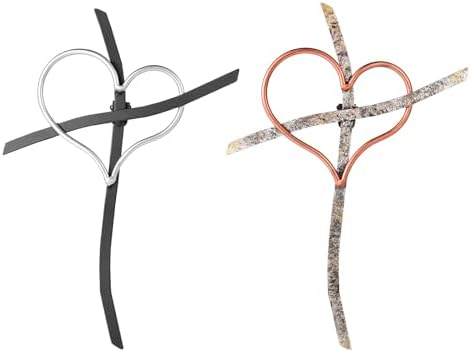 Imerance Wall Cross 12 Inch Love Metal Silver