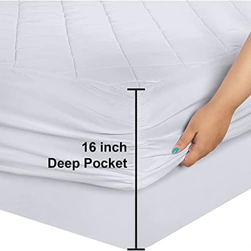 Utopia Bedding King Size Quilted Fitted Mattress Pad