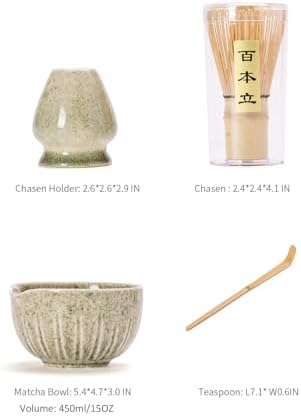 TANG PIN Matcha Set - 4 Piece Kit for Tea Ceremony