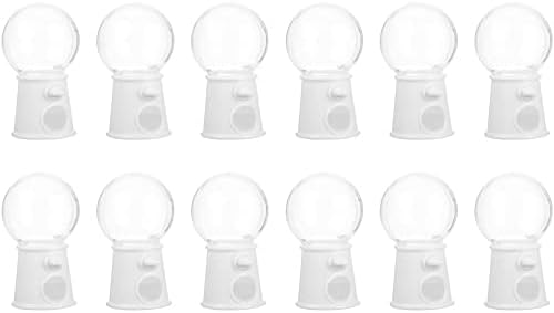 Unomor 12Pcs Mini Gumball Machines Candy Dispenser for Weddings and Parties