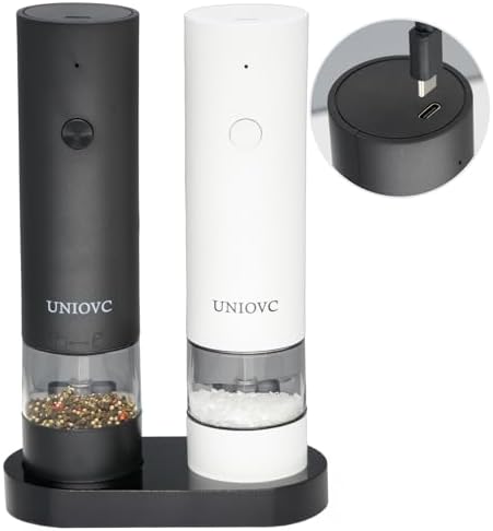 UNIOVC Electric Salt and Pepper Grinder Set