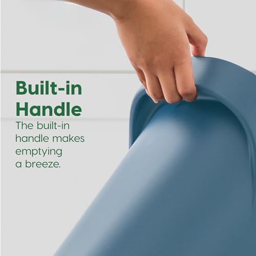 IRIS USA 6 Gallon Trash Can 3-Pack Navy Eco Friendly