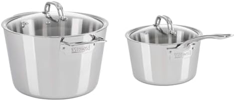 Viking 3-Ply Stock Pot 8 Qt with Glass Lid