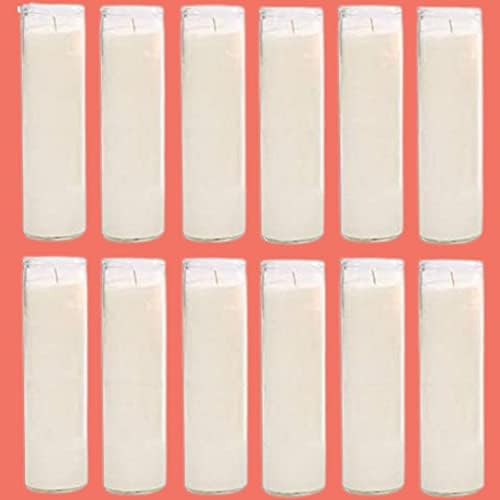 Brilux Glass Assorted Religious Candles White Case of 12