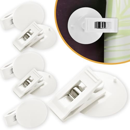 6 Pack Shower Curtain Clips with Suction Cup Windproof Splash Guard