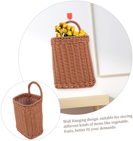 TOPPERFUN Hanging Wall Woven Storage Basket for Kitchen and Living Room
