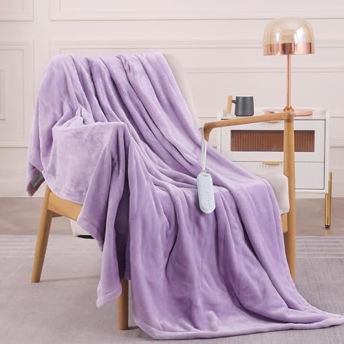 HOMLYNS LuxeHeat Heated Blanket with 5 Heat Settings