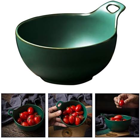 Hemoton Ceramic Ice Cream Bowl Decorative Salad Dish