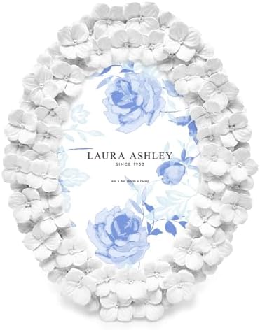 Laura Ashley 4x6 White Hydrangea Frame with Easel Hook