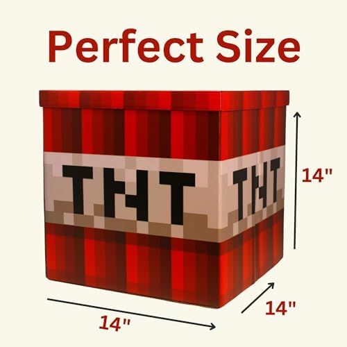Foldable Pixelated Storage Box with Lid