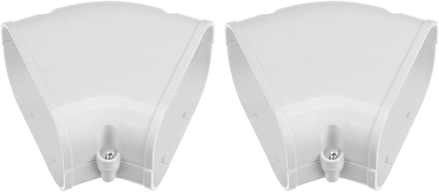 PATIKIL 4 Inch PVC Line Cover 2 Pack White