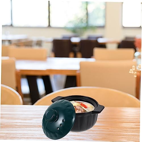 GRIRIW 1pc Ceramic Stew Pot with Lid
