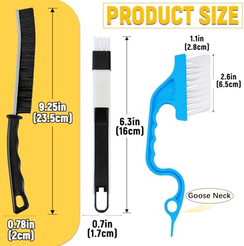 Pinsit Crevice Cleaning Brush Set 4Pcs with Hooks