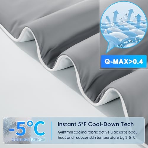 Gehtmnl Cooling Comforter Queen Size 90x90 Mist Light Grey