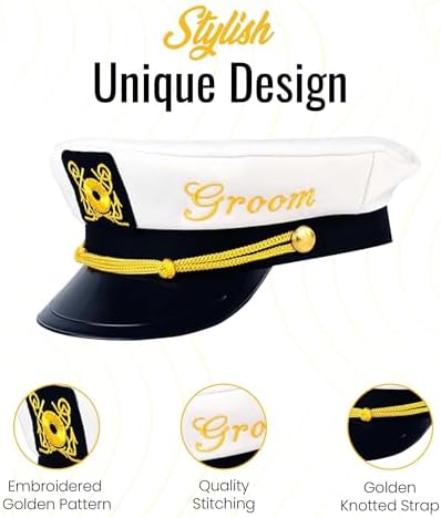 Bachelor Party Captains Hat - Groom to Be Nautical Headwear