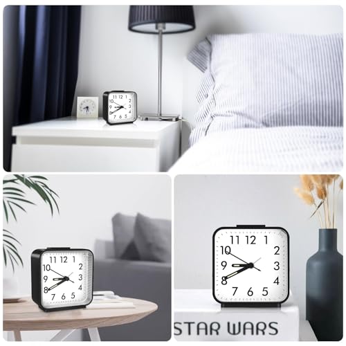 OQIMAX Silent Alarm Clock with Night Light and Large Display
