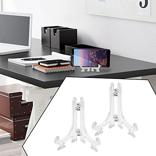 Zorfeter 25Pcs Clear Plastic Easels for Displays